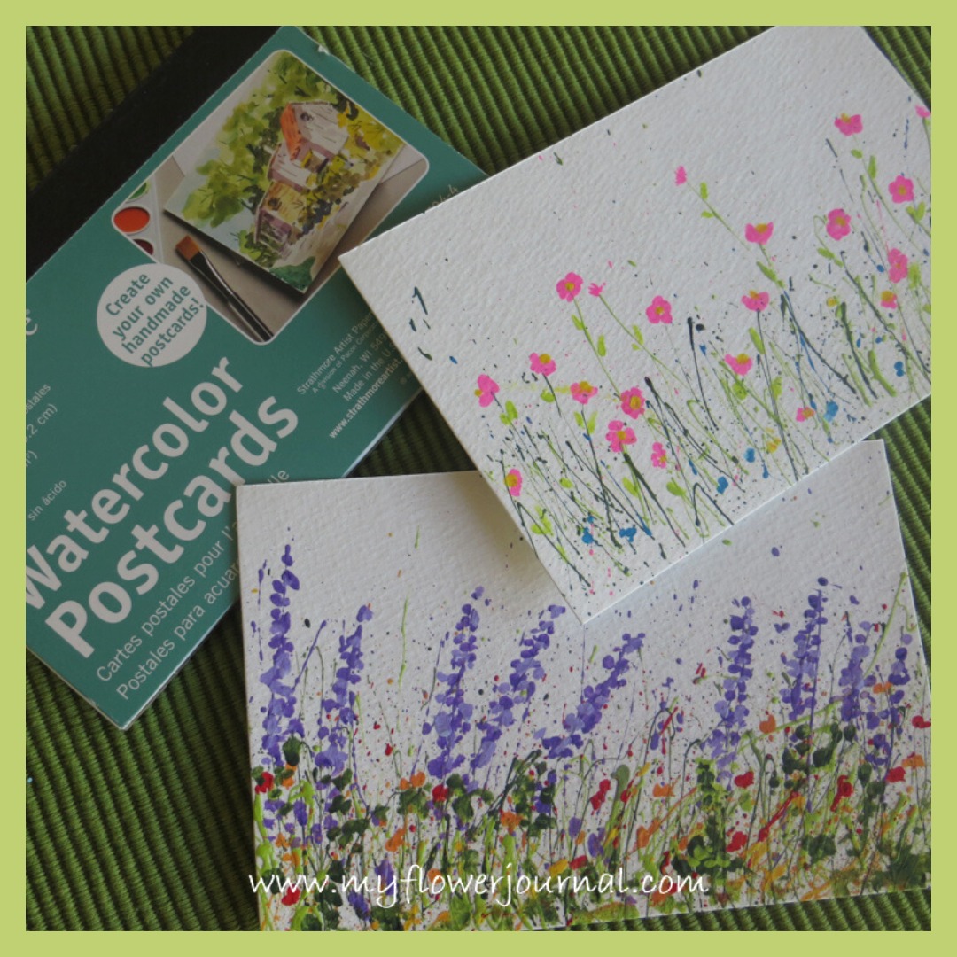 How to Make Splattered Paint Flower Cards - My Flower Journal