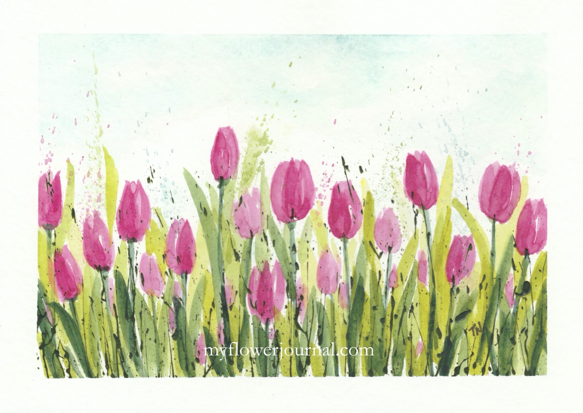 Easy Watercolor Tulip Tutorial My Flower Journal